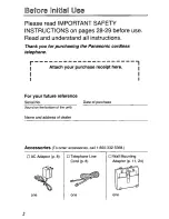 Preview for 2 page of Panasonic KX-TC187B User Manual