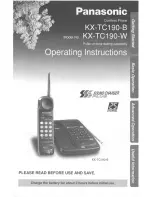 Panasonic KX-TC190B User Manual preview