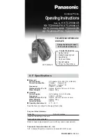 Preview for 1 page of Panasonic KX-TC2000NZB Operating Instructions Manual