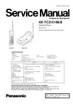 Предварительный просмотр 1 страницы Panasonic KX-TC2101BXB Service Manual