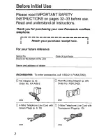 Preview for 2 page of Panasonic KX-TC282B User Manual