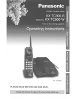 Предварительный просмотр 1 страницы Panasonic KX-TC900-B Operating Instructions Manual