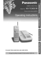 Panasonic KX-TC903W User Manual preview