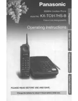 Panasonic KX-TC917HSB User Manual preview