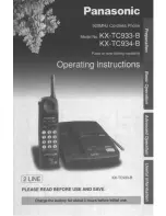 Panasonic KX-TC934B User Manual preview