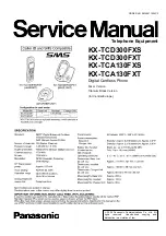 Panasonic KX-TCA130FXS Service Manual preview