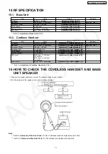 Предварительный просмотр 71 страницы Panasonic KX-TCA151AXM Service Manual