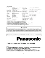 Предварительный просмотр 3 страницы Panasonic KX-TCA154AZM Service Manual