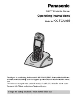 Preview for 1 page of Panasonic KX-TCA155 Operating Instructions Manual