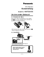 Preview for 6 page of Panasonic KX-TCA155 Quick Manual