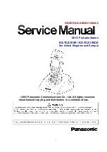 Предварительный просмотр 1 страницы Panasonic KX-TCA155CE Service Manual