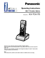 Предварительный просмотр 1 страницы Panasonic KX-TCA175 Operating Instructions Manual