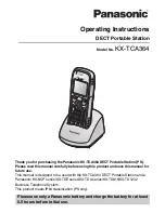 Panasonic KX-TCA364 Operating Instructions Manual preview