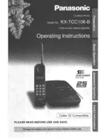 Preview for 1 page of Panasonic KX-TCC106B User Manual