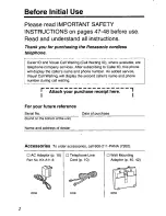 Preview for 2 page of Panasonic KX-TCC106B User Manual