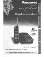 Panasonic KX-TCC116B User Manual preview