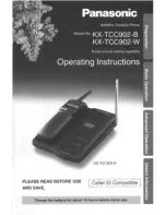 Panasonic KX-TCC902B User Manual preview