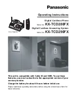 Panasonic KX-TCD280FX Operating Instructions Manual preview