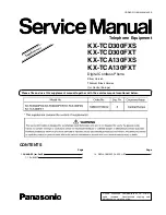 Preview for 1 page of Panasonic KX-TCD300FXS Service Manual