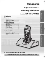 Panasonic KX-TCD400 Operating Instructions Manual preview