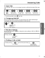 Preview for 11 page of Panasonic KX-TCD400 Operating Instructions Manual