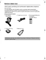 Preview for 2 page of Panasonic KX-TCD400AL Operating Instructions Manual