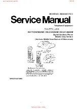 Preview for 1 page of Panasonic KX-TCD410AXM Service Manual