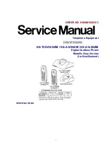 Предварительный просмотр 1 страницы Panasonic KX-TCD412NZM Service Manual