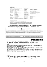 Предварительный просмотр 2 страницы Panasonic KX-TCD412NZM Service Manual