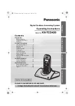 Предварительный просмотр 1 страницы Panasonic KX-TCD420 Operating Instructions Manual