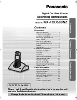 Panasonic KX-TCD500NZ Operating Instructions Manual preview