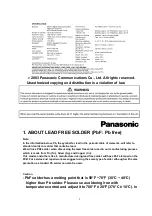 Preview for 2 page of Panasonic KX-TCD505HKM Service Manual