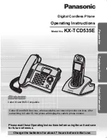 Предварительный просмотр 1 страницы Panasonic KX-TCD535 Operating Instructions Manual