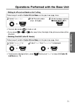 Предварительный просмотр 71 страницы Panasonic KX-TCD540NZ Operating Instructions Manual