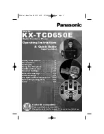 Panasonic KX-TCD650E Operating Instructions & Quick Manual preview