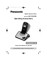 Preview for 1 page of Panasonic KX-TCD705E Operating Instructions Manual