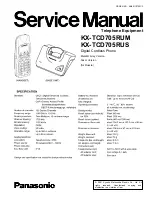 Panasonic KX-TCD705RUM Service Manual preview