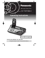 Предварительный просмотр 1 страницы Panasonic KX-TCD706SLS Operating Instructions Manual