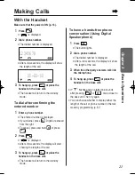 Preview for 21 page of Panasonic KX-TCD715ALM Operating Instructions Manual