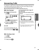 Preview for 25 page of Panasonic KX-TCD715ALM Operating Instructions Manual