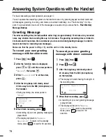 Preview for 78 page of Panasonic KX-TCD735ALM Operating Instructions Manual