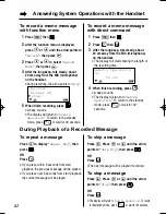 Preview for 82 page of Panasonic KX-TCD735ALM Operating Instructions Manual