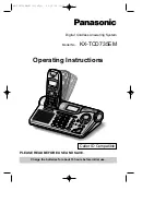 Panasonic KX-TCD735EM Operating Instructions Manual preview