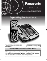 Panasonic KX-TCD953EB Operating Instructions Manual preview