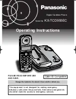 Предварительный просмотр 1 страницы Panasonic KX-TCD955EC Operating Instructions Manual