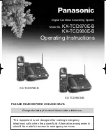 Preview for 1 page of Panasonic KX-TCD960E-B Operating Instructions Manual