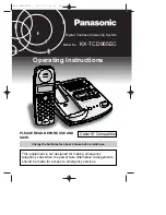 Предварительный просмотр 1 страницы Panasonic KX-TCD965EC Operating Instructions Manual