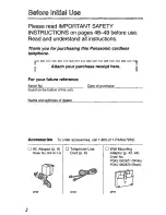 Предварительный просмотр 2 страницы Panasonic KX-TCM410W User Manual