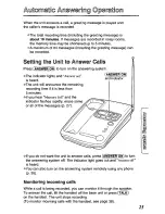 Предварительный просмотр 25 страницы Panasonic KX-TCM410W User Manual