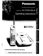 Предварительный просмотр 1 страницы Panasonic KX-TCM418ALW Operating Instructions Manual